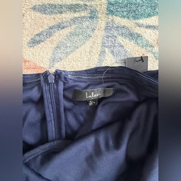 Lulus Seriously Sensational Navy Blue Strapless Tiered Maxi Dress - Picture 5 of 5